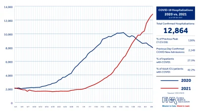 czeskiNetoperek - Wykres porównujący rok 2021 z rokiem 2020. Widać, że to obostrzenia...