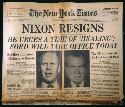 Oline - 47 lat temu, dokładnie 9 sierpnia 1974 roku Richard Nixon w wyniku afery Wate...