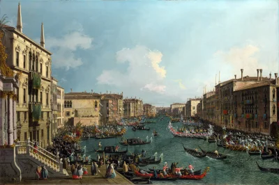 myrmekochoria - Canaletto, Regata na Wielkim Kanale, 1735. Ogromna rozdzielczość i ła...