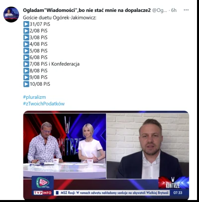 g.....a - @thampel5: Nie dziwię się, że teraz jesteś zadowolony z pluralizmu TVP. Np....