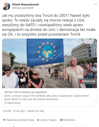 czeskiNetoperek - Waszczykowski: jak wchodziliśmy do NATO to nie było TVNu i Amerykan...