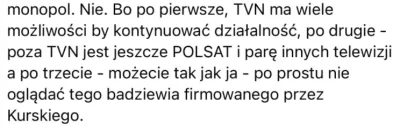 RafiRK - Świetne argumenty. Możecie oglądać coś innego albo nie oglądajcie, bo wtedy ...