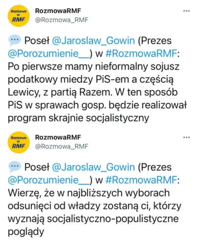 Xtreme2007 - Jarosław Gowin wychodzi z rządu i mówi o koalicji PiS-u z partią Razem, ...