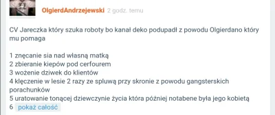 XxZlodziejxX - @OlgierdAndrzejewski kleszczu przecież Ty w swoim cv to nawet nie może...