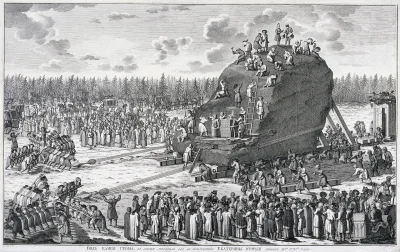 myrmekochoria - Jakob van der Schley, Transport i obróbka kamienia grzmotu, Rosja XVI...