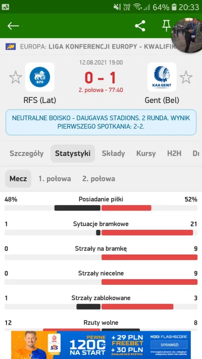 marek2092 - Raków te Gent to na luzaku 
#mecz