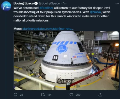 Luceeek - Boeing jest w du*ie i to bardzo dużej. SpaceX for the win.
#spacex #nasa #...