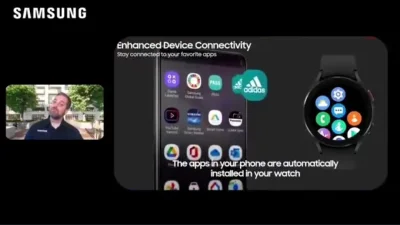 c_39 - Samsung na jakiejś prezentacji pokazał jak na telefonie zainstalowany jest You...