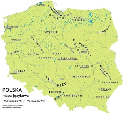 Lolenson1888 - Mapka z lokalnymi nazwami psychiatryków w Polsce. Zgadza się u was? ( ...