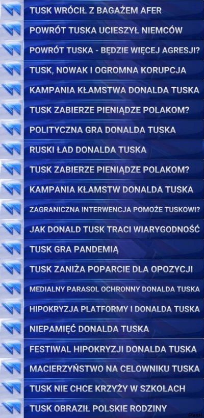 FlasH - Od 3 lipca do 9 sierpnia #tvpis poświęciła Tuskowi 21 materiałów w głównym wy...