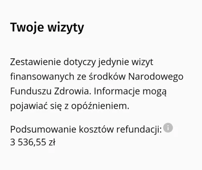 EvilToy - Na pacjent.gov.pl można zobaczyć ile NFZ wydał na twoje leczenie, u mnie ko...