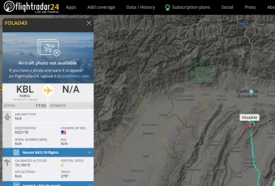 Tym - Samolot prawdopodobnie z prezydentem Afganistanu na pokładzie krąży przed lotni...