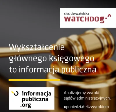 WatchdogPolska - Dziś w #poniedziałekzwyrokiem serwujemy świeżutkie orzeczenie z lipc...