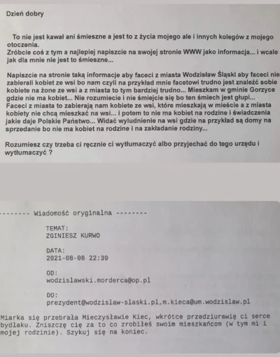 Exemptions - Takiego maila dostał prezydent Wodzislawia Śląskiego. Który to wykopek z...