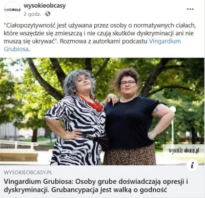 Jossarian - > Osoby ciałopozytywne doświadczają opresji i dyskryminacji
Pieprzony Is...