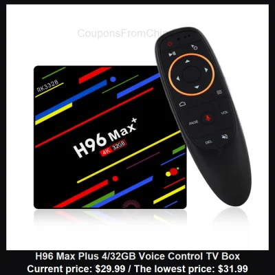 n____S - H96 Max Plus 4/32GB Voice Control TV Box
Cena: $29.99 (najniższa w historii...