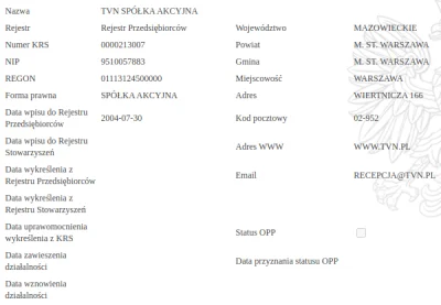 jaunas - > Zarejestrujcie siedzibę telewizji w Polsce

@kontrolermarketow: Zrobione...