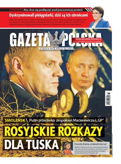 n.....m - Ej, pissowcy, to Tusk w końcu słucha Niemców czy Rosjan? Okładka "gazety (a...