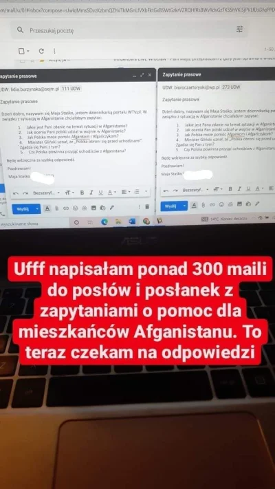 s.....j - Maja Staśko nie lubi być bezczynna, dlatego napisała kilkuzdaniowego maila,...