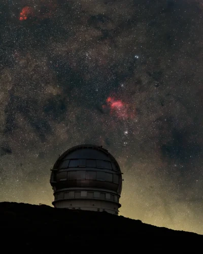 nelro - Gran telescopio Canaria na tle kociej łapy i krewetki, fota z zeszłego roku. ...