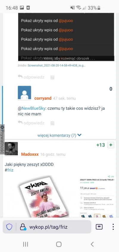 corryand - @NewBlueSky: czemu ty takie cos widzisz? ja nic nie mam