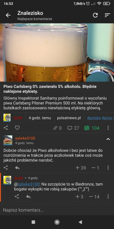 Czlowiek_Ludzki - https://www.wykop.pl/link/6239295

A więc to takie zerówki pije jar...