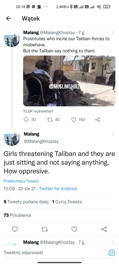 AntyBohater - Rozwala mnie ten talibski troll xD
https://twitter.com/MalangKhostay/s...