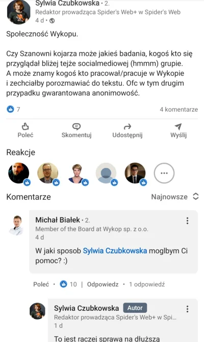 bijotai - @SkrytyZolw to przez 3 dni pani Czubkowska nie potrafiła sprecyzować czego ...