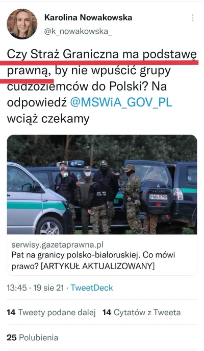 BezDobry - #neuropa i jej logika....

1. Wojsko Polskie i Straż Graniczna mają broń!
...