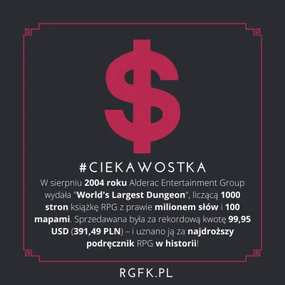 RGFK_PL - #ciekawostka
Hej!
Do tej pory "World's Largest Dungeon" trzyma rekord Gui...