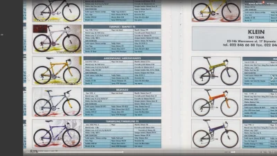 VolorFlex - przypadkiem trafiłem na katalog rowerowy z '98, ceny części, całych rower...