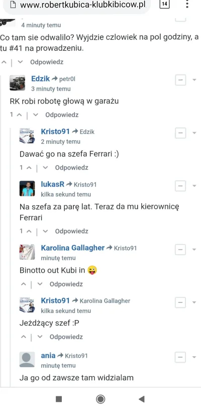 yakimo12 - Na razie wiadomo co za strateg ustalił dawki paliwa na pitach :-)
#kubica