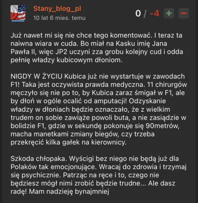 M.....4 - Tak pisali po wypadku w 2011 a dziś/wczoraj Kubica śmigał LMP2 przez łączni...