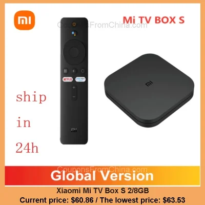 n____S - Xiaomi Mi TV Box S 2/8GB
Cena: $60.86 (najniższa w historii: $63.53)
Koszt...