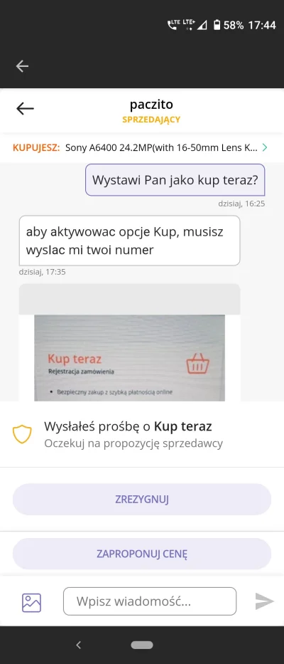 homerox2000 - Oj saszka saszka.. Co mu odpisać i gdzie to zgłosić?
#allegro #scam #os...