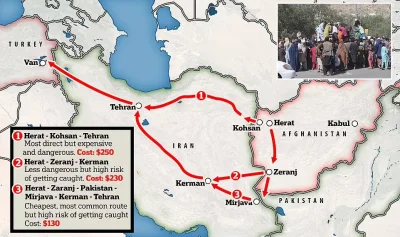 benyrbh - Ile kosztuje przejazd uchodźców z Afganistanu przez Iran? Różnie od 250 $ d...