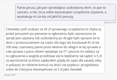 Pffl - #allegro #januszebiznesu #zalesie 

Człowiek szuka czegoś na allegro, sprawn...