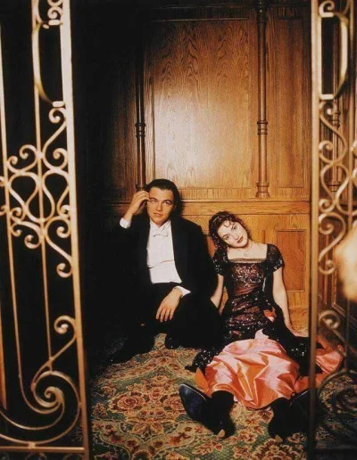 4ntymateria - Leonardo DiCaprio i Kate Winslet na planie Titanica, 1996 rok.
#kino