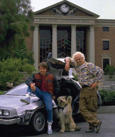 4ntymateria - Michael J. Fox, Christopher Lloyd i Einstein na planie Powrót do przysz...
