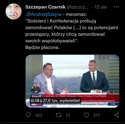 Volki - Szejna to lewacki cham.

https://mobile.twitter.com/szczczarnik/status/142585...