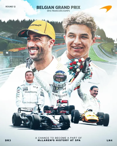 PrzesiedleniecZPrusWschodnich - Plakat McLarena na tegoroczne GP Belgii...wygląda na ...