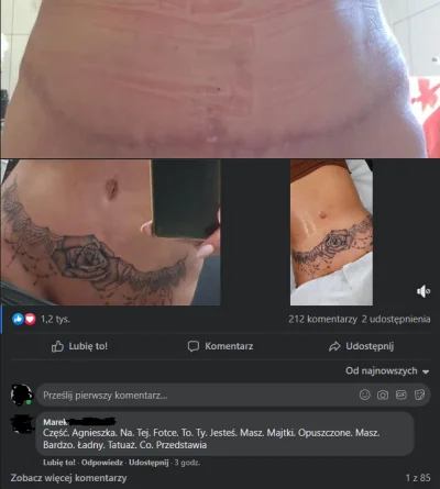 patryczaki - Kobieta zrobiła sobie tatuaż, przy okazji zdjęć przed/po odsłoniła troch...