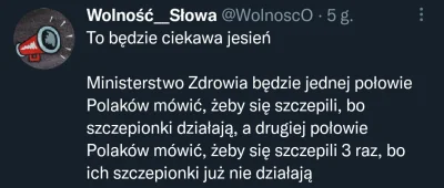 o.....k - > #!$%@? mnie tekst "Zaszczep się i będzie spokój" Nie #!$%@? nie będzie sp...