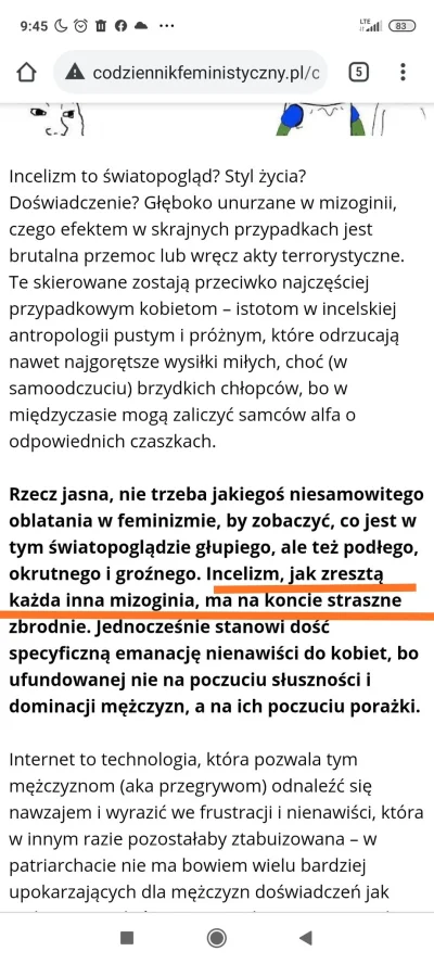 Qba1996 - #przegryw #incel literalnie jesteście zbrodniarzami XDDDD #bekazfeministek ...