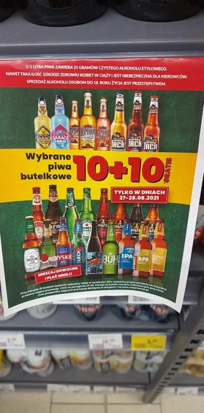 lubie_piwo - Jutro w Twoim Markecie promocja 10+10 piw ( ͡° ͜ʖ ͡°)
#alkohol #piwo
