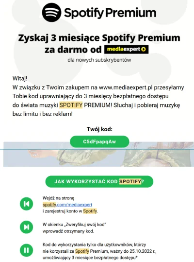 k.....r - #rozdajo #spotify z racji tego, że mam premium, znajomi nie potrzebują, to ...