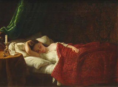GARN - #sztuka #art #malarstwo autor: Johann Georg Meyer von Bremen, Sleeping beauty ...