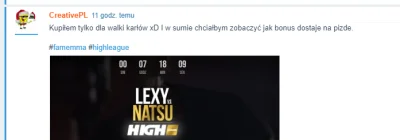 CreativePL - Dziękuje pan #highleague dostałem to czego chciałem ( ͡° ͜ʖ ͡°)

#fame...