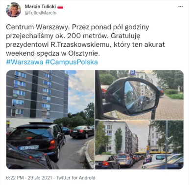 g.....a - Funkcjonariusz TVP, Marcin Tulicki, przyczyny korków w Warszawie dopatrzył ...