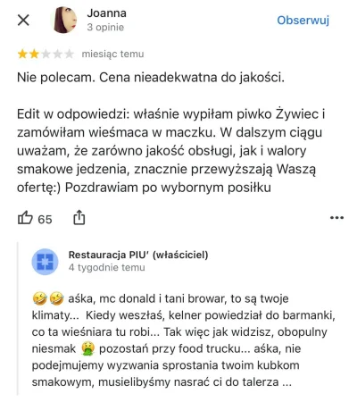 kalkulujacy_pepe - W opiniach google jest więcej takich kwiatków. (ʘ‿ʘ) Dla zainteres...